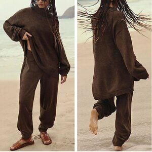 ✨ SALE✨  Free People Hailee Turtleneck Knit Set - Brown Cafe Chocolate